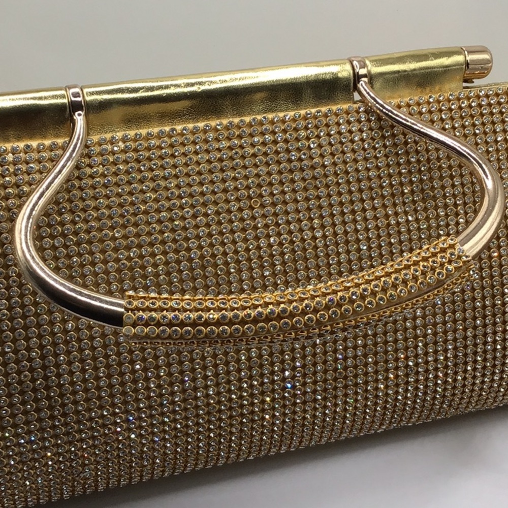 Elegant Gold Clutch Evening Bag - Picture 3 of 5